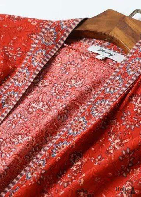 Women's Chic Sienna Boho Kimono - Red Dress