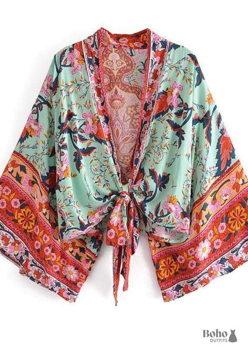 Women's Chic Stevie Cropped Boho Kimono Dress