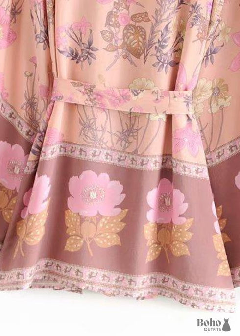 Women's Chic Violetta Boho Kimono - Pink Dress