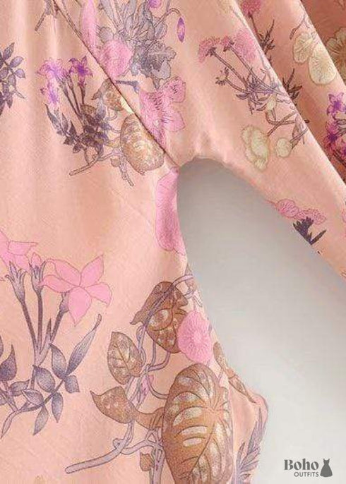 Women's Chic Violetta Boho Kimono - Pink Dress