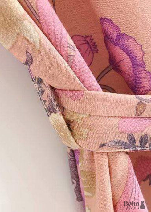 Women's Chic Violetta Boho Kimono - Pink Dress