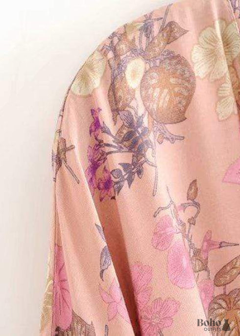 Women's Chic Violetta Boho Kimono - Pink Dress
