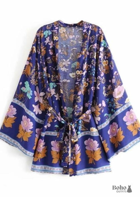 Women's Chic Violetta Boho Kimono - Purple Dress
