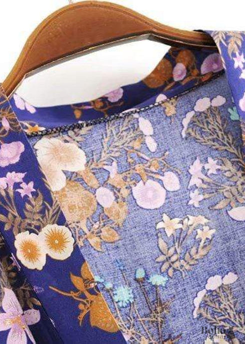 Women's Chic Violetta Boho Kimono - Purple Dress