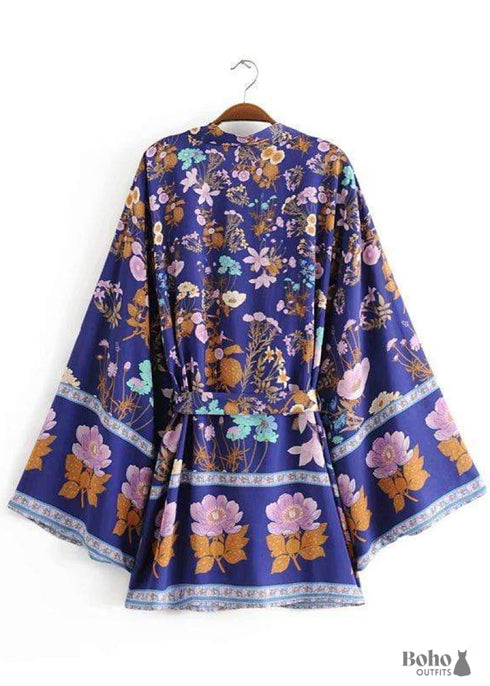 Women's Chic Violetta Boho Kimono - Purple Dress