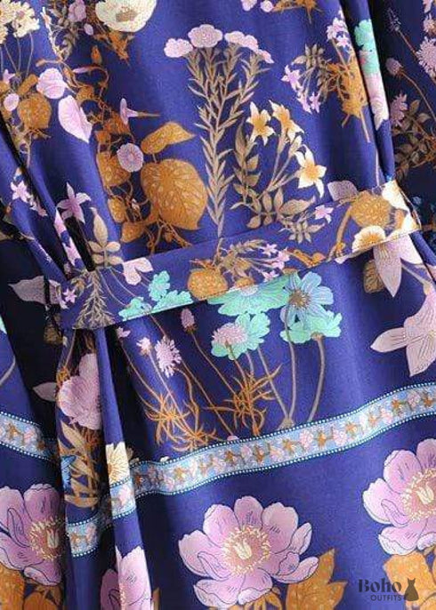 Women's Chic Violetta Boho Kimono - Purple Dress