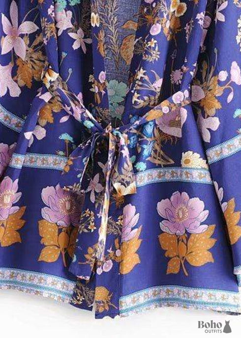 Women's Chic Violetta Boho Kimono - Purple Dress