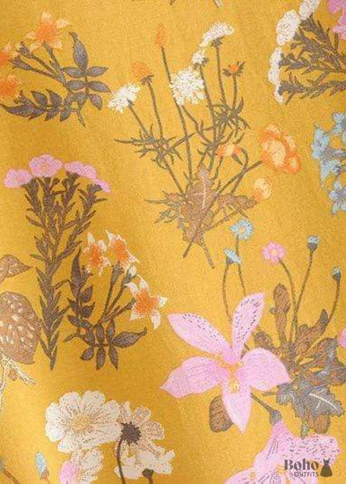 Women's Chic Violetta Boho Kimono - Yellow Dress