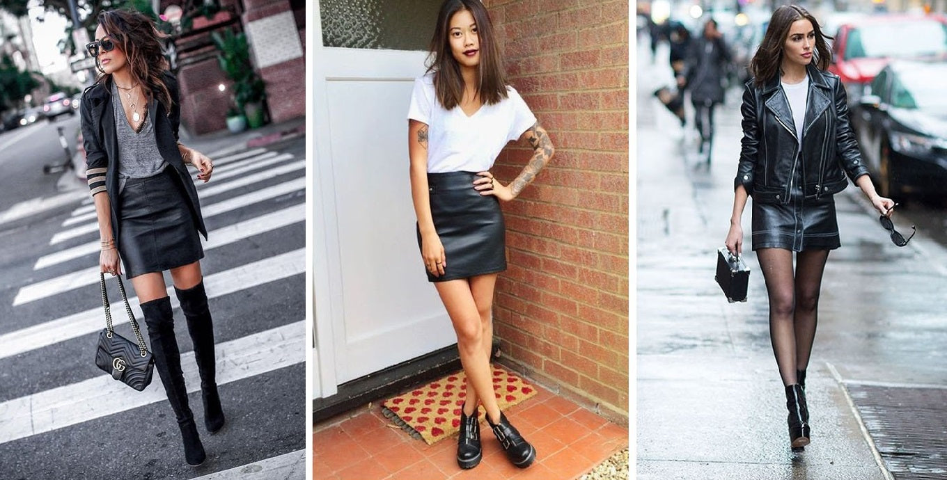 What To Wear On Leather Skirt