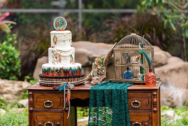 Teal and Rusty Wedding