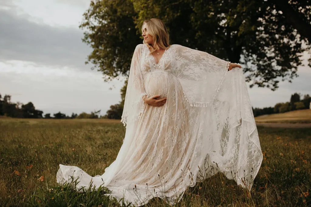 Cómo prepararse para una sesión de fotos de maternidad bohemia
