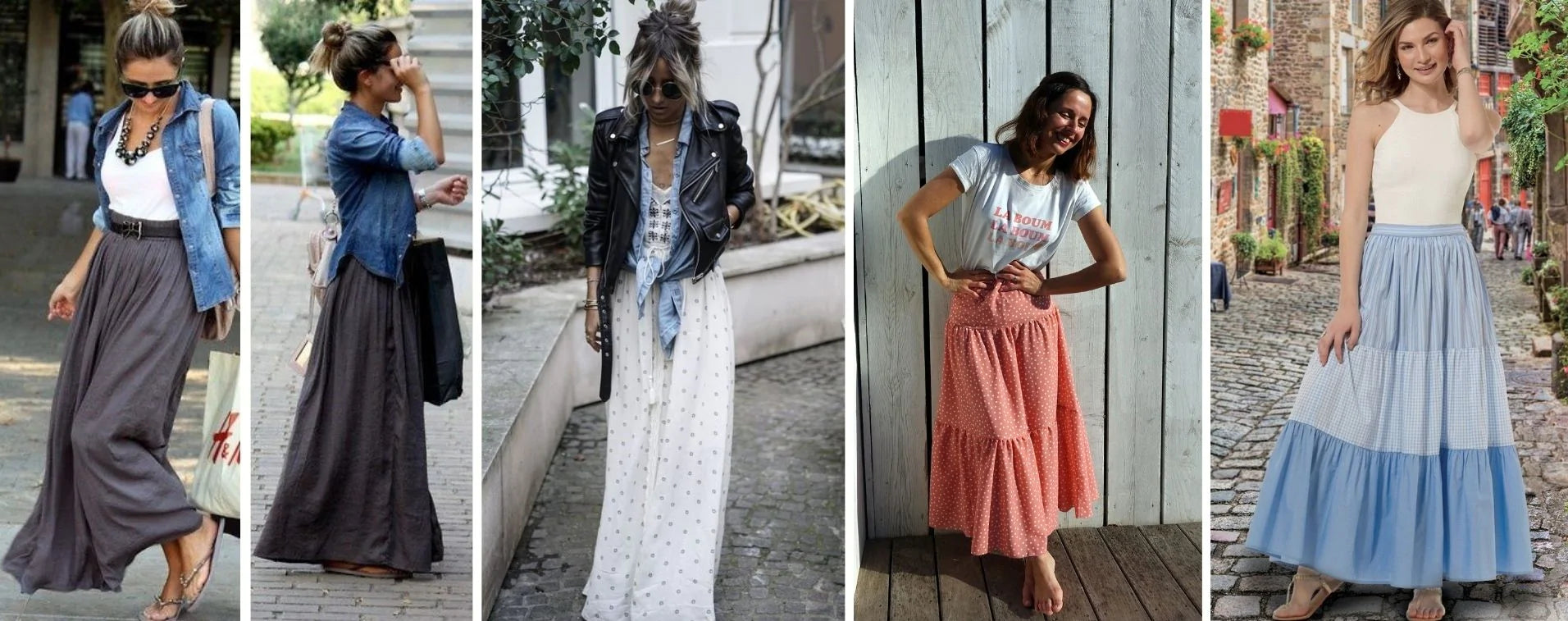 How to wear high-waisted long skirts