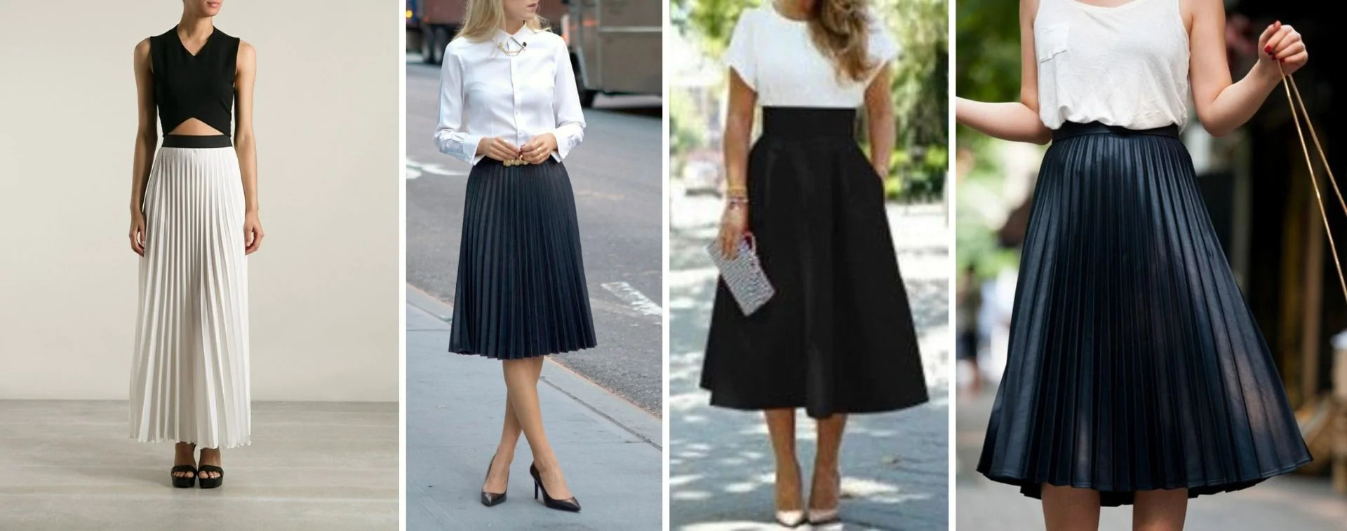 How to wear high-waisted long skirts