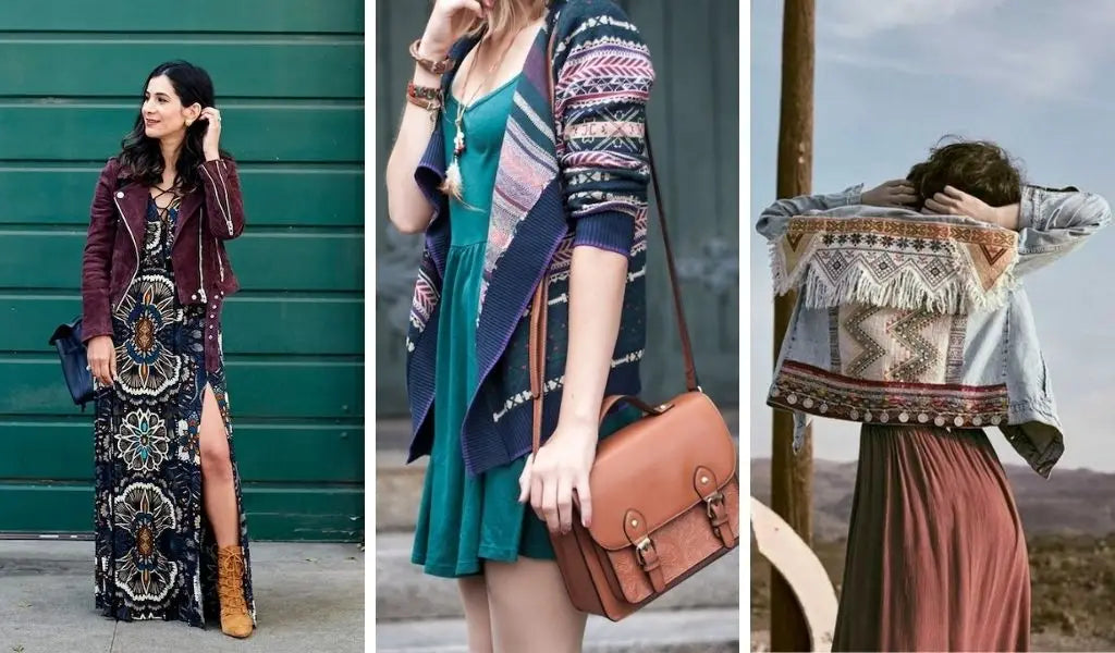 What jacket should you pair with a bohemian dress?