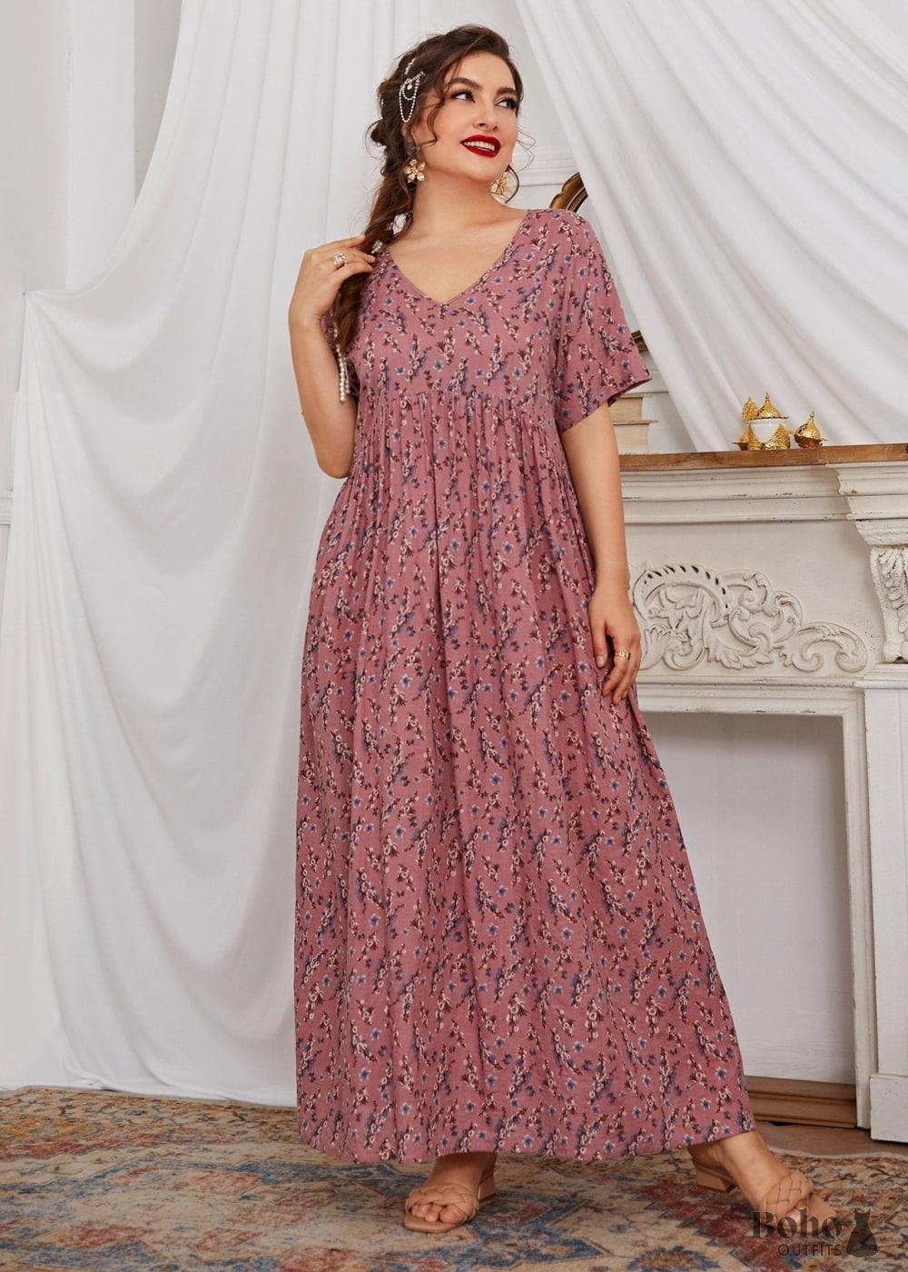 blue dress for baby girl Boho Plus Size Athina Maxi Dress For Women