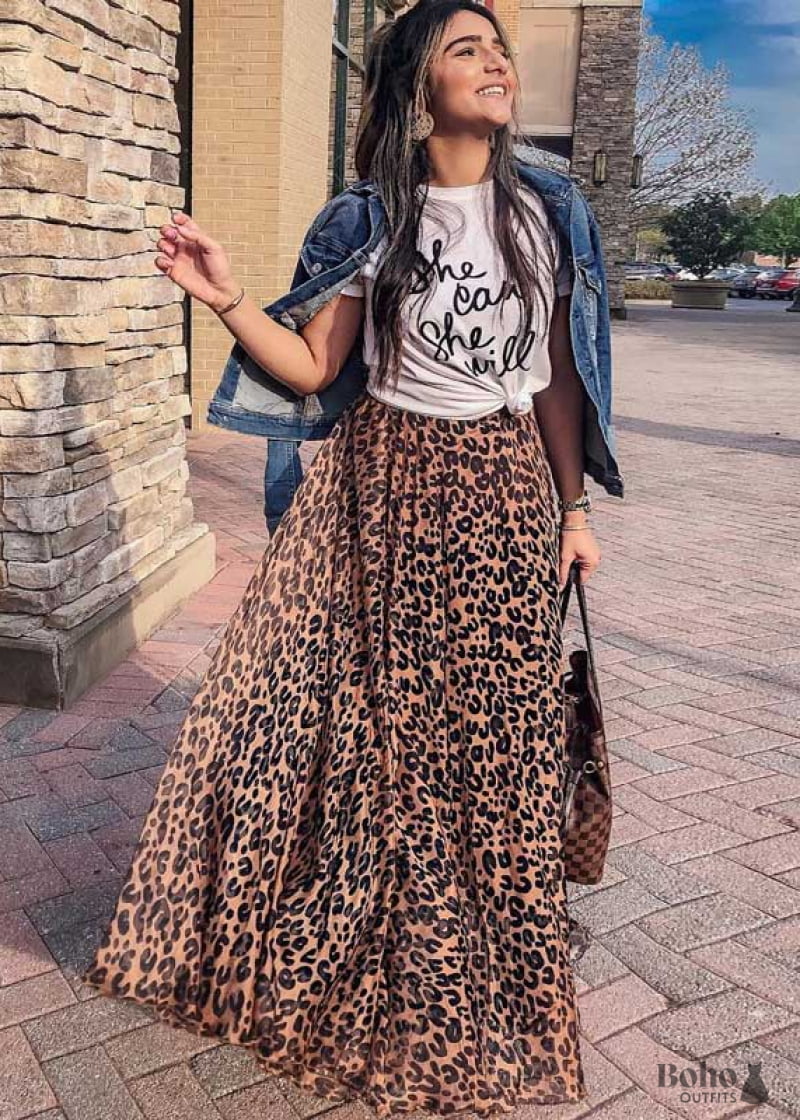 flowy bohemian skirt