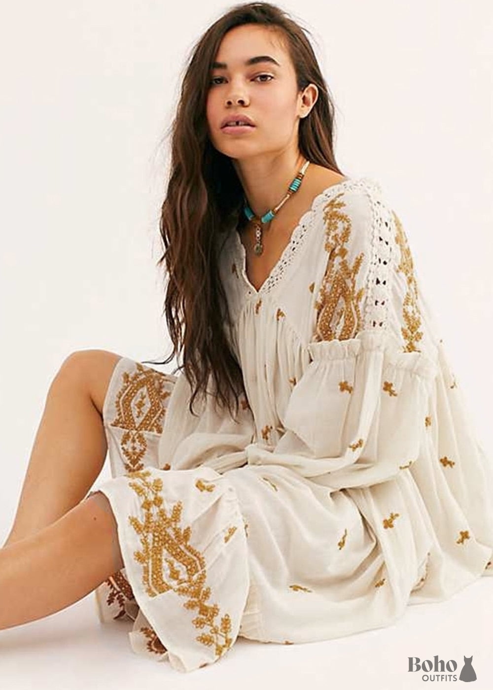 Boho Hippie Midi Dress Esme - Boho Dress Official Boho Hippie Midi Dress Esme - Boho Dress Official