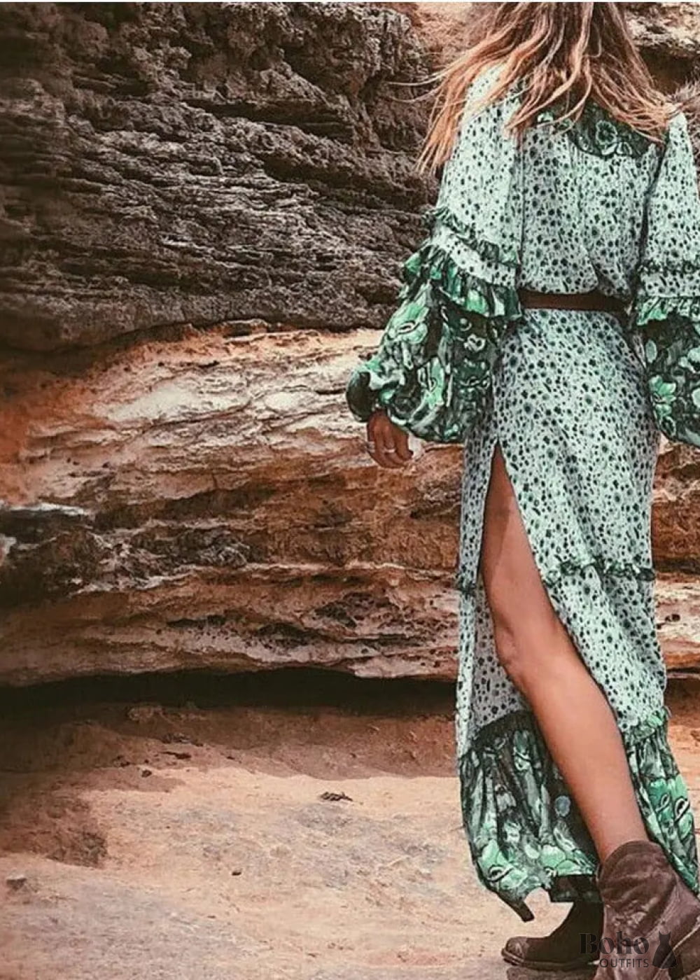 venus boho maxi dress VENUS MAXI Stunning V-Neck Bohemian Printed Silk Dress in Checkered Tangerine