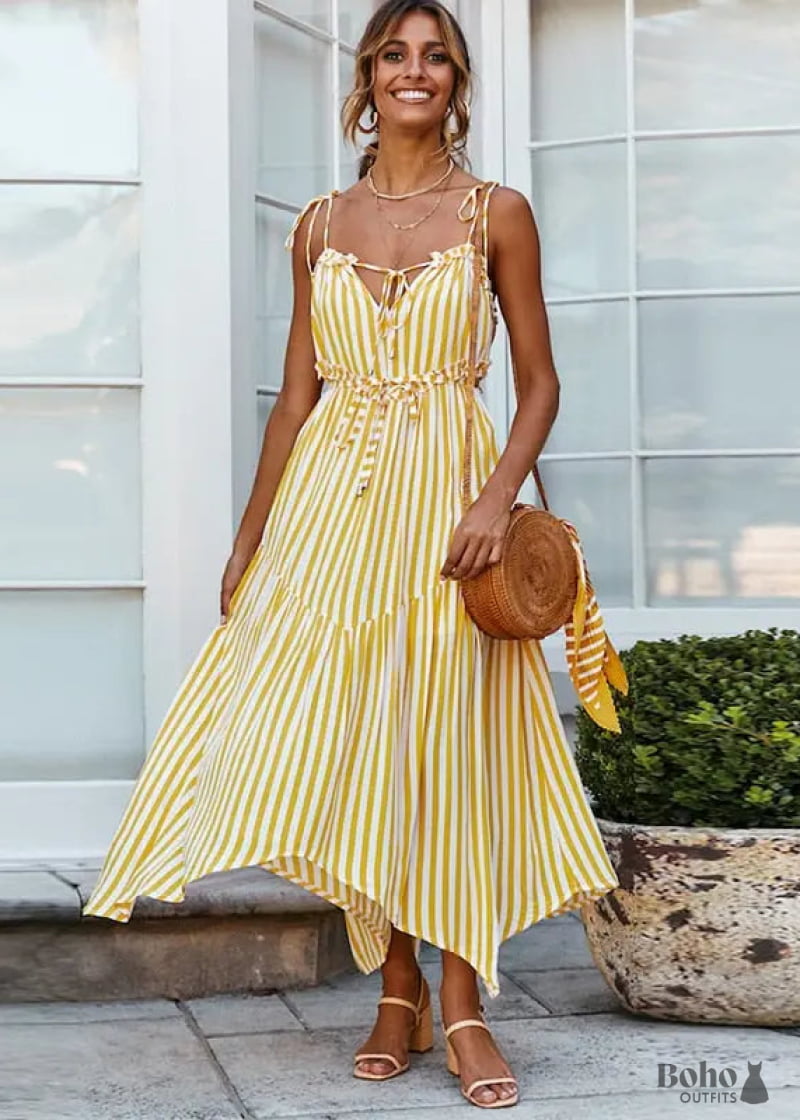 lina classic boho dress Boho Midi Dress Lina