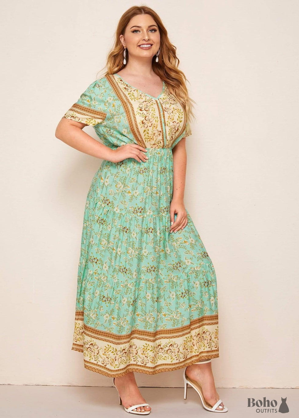 Boho Plus Size Adriana Maxi Dress For Women