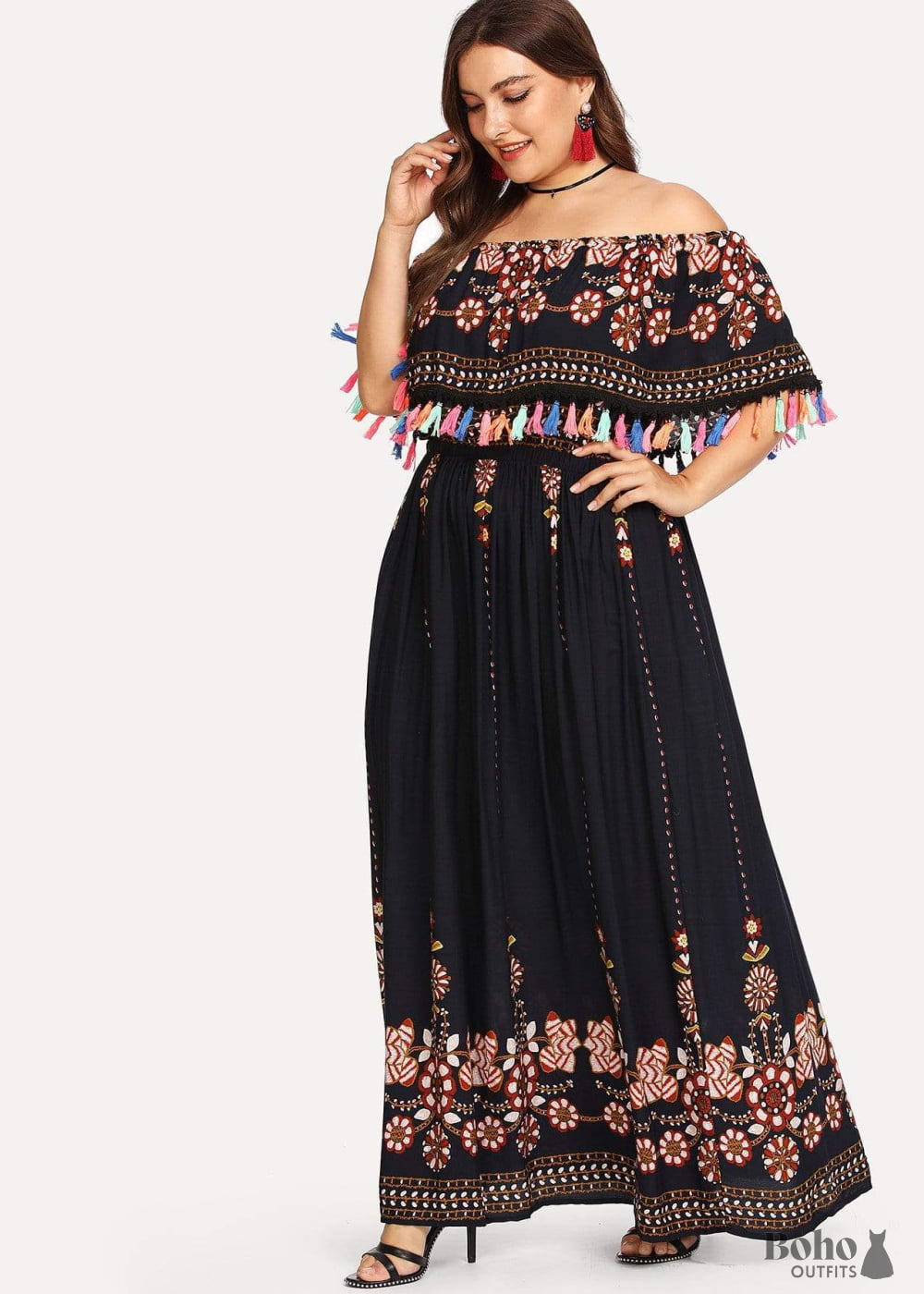 Boho Plus Size Erika Off Shoulder Maxi Dress For Women Boho Dress Official Boho Plus Size Erika Off Shoulder Maxi Dress For Women Boho Dress Official