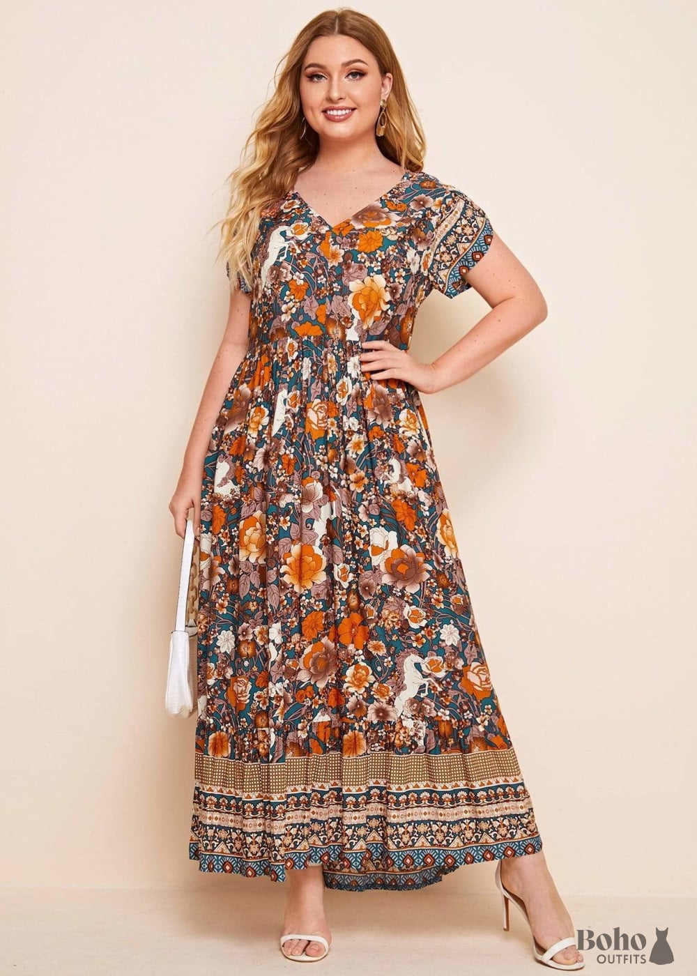 Boho Plus Size Riviera Maxi Dress For Women - Boho Dress – Boho