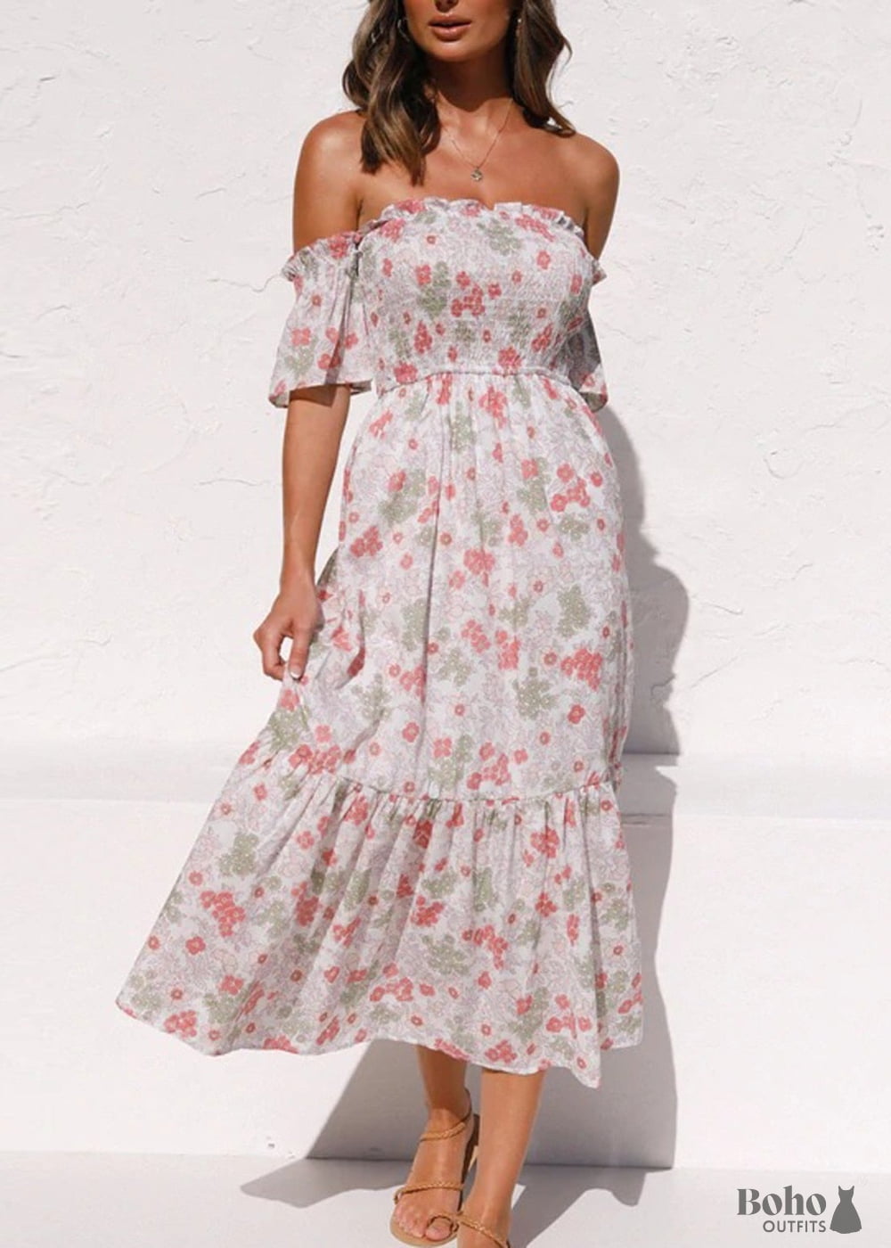 Off-Shoulder Gypsy Boho Maxi Dress Alaina Off-Shoulder Gypsy Boho Maxi Dress Alaina