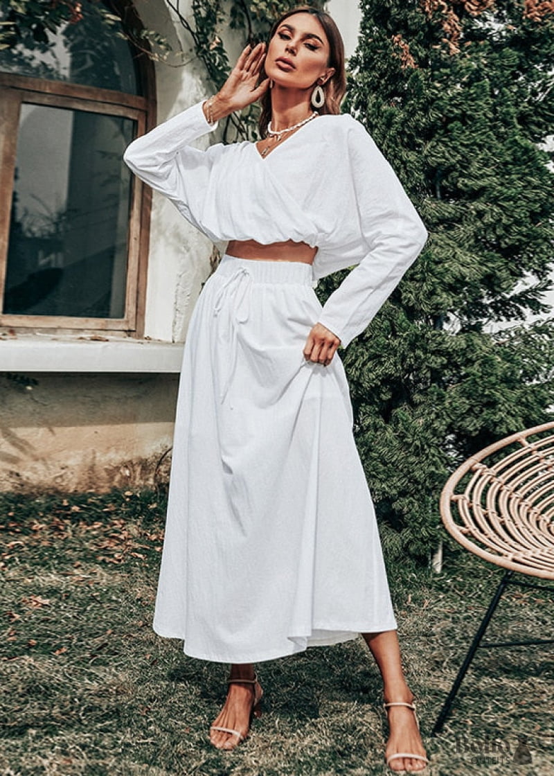 white wear to work dress Zapaka Women Ivory Midi Work Dress Long Sleeves A Line Semi Formal Dress, Ivory / M
